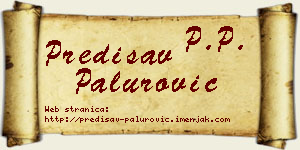 Predisav Palurović vizit kartica